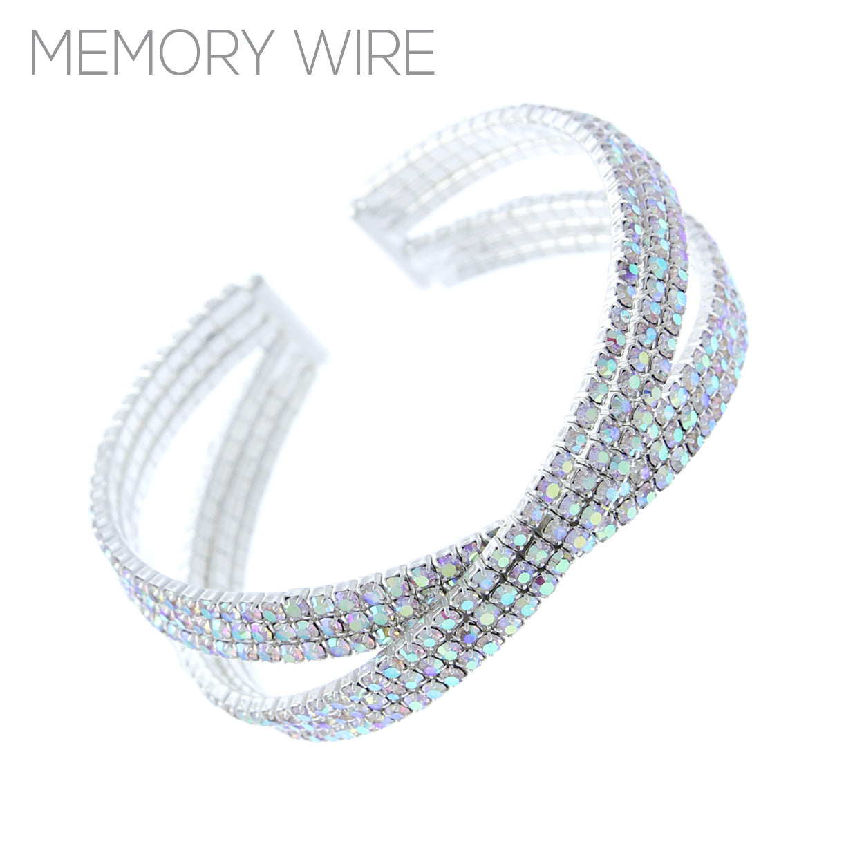 Criss Cross rhinestone cuff