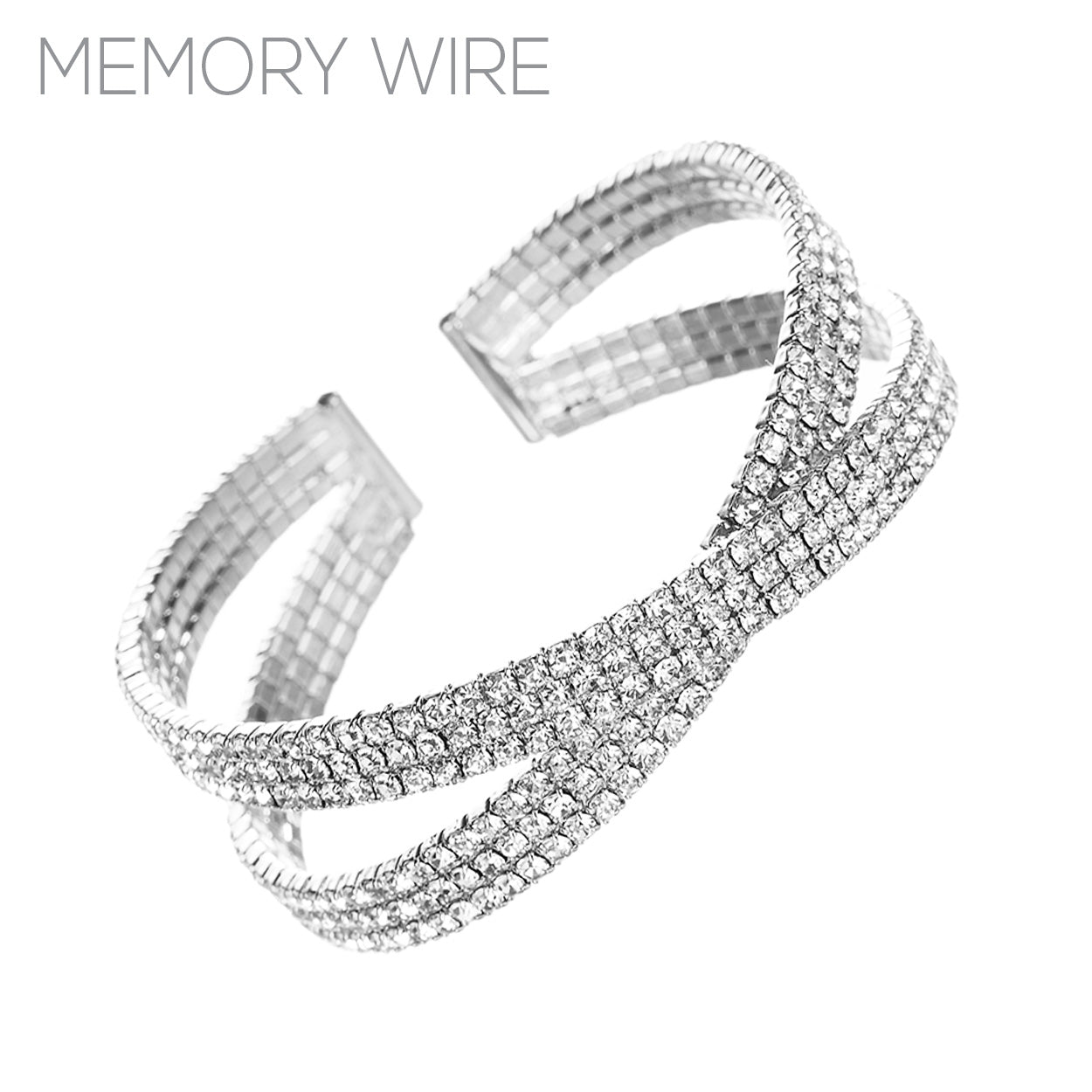 Criss Cross rhinestone cuff