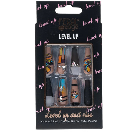 Grafiti style retro press on nails