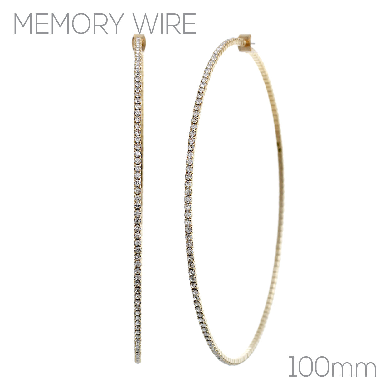 XL rhinestone hoop