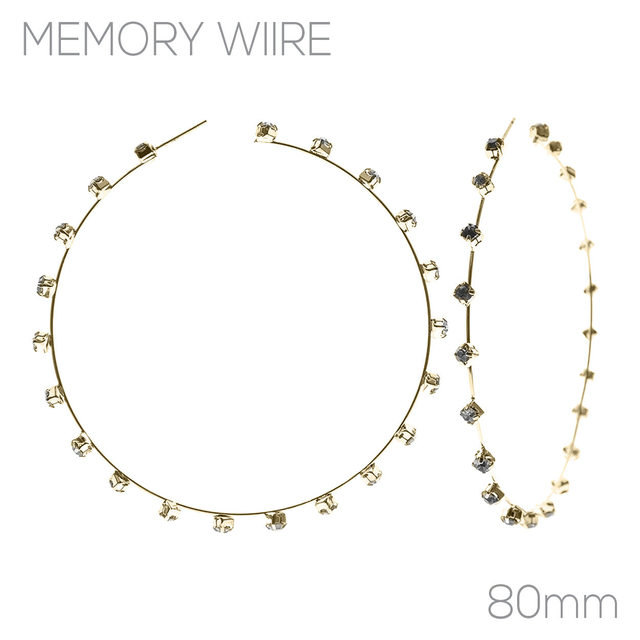 Studded rhinestone hoop