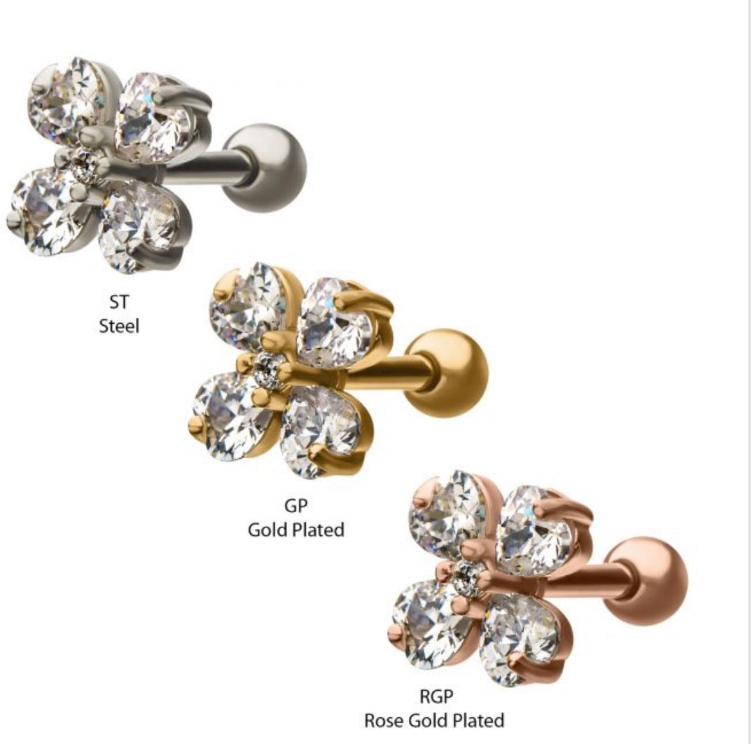 Little flower cartilage barbell - Monique Fashion Accessories