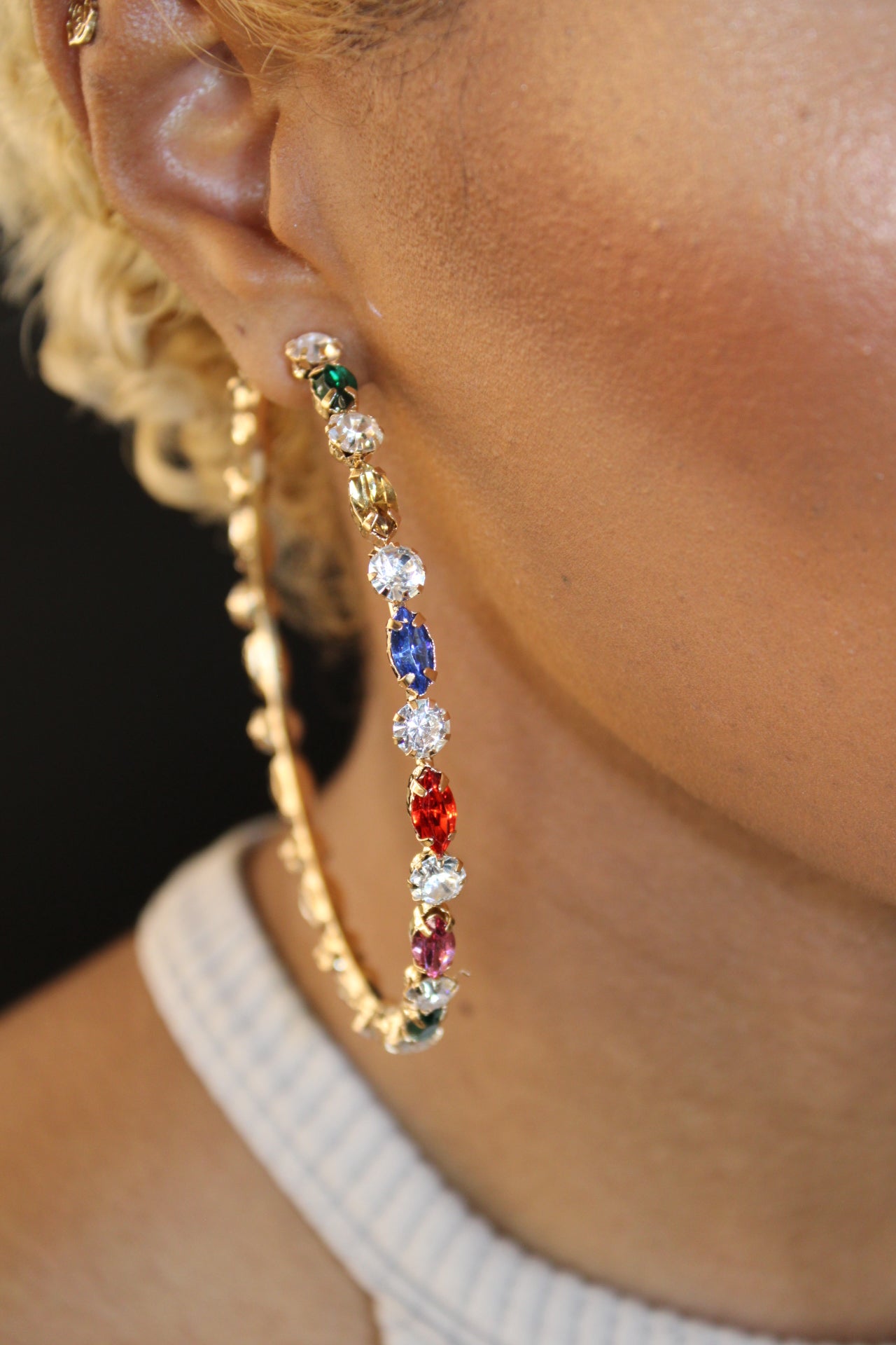 Jeweled hoop - Monique Fashion Accessories