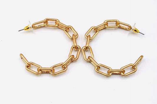 Chain link hoop - Monique Fashion Accessories