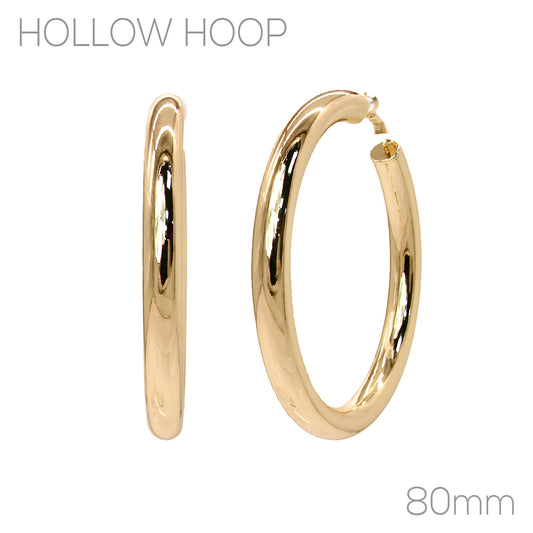 large hollow hoop earring