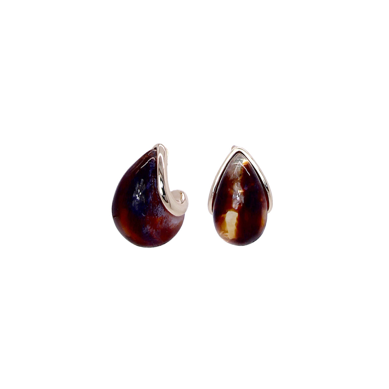 Marble teardrop earring