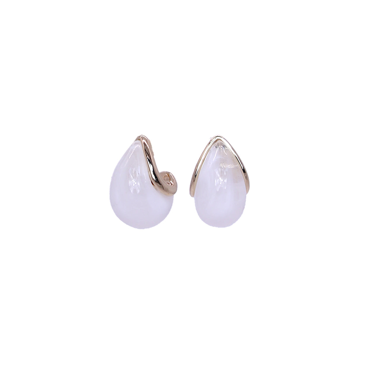 Marble teardrop earring