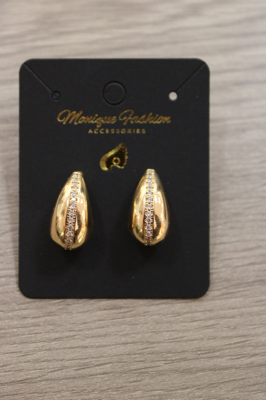 Teardrop Diamond studs