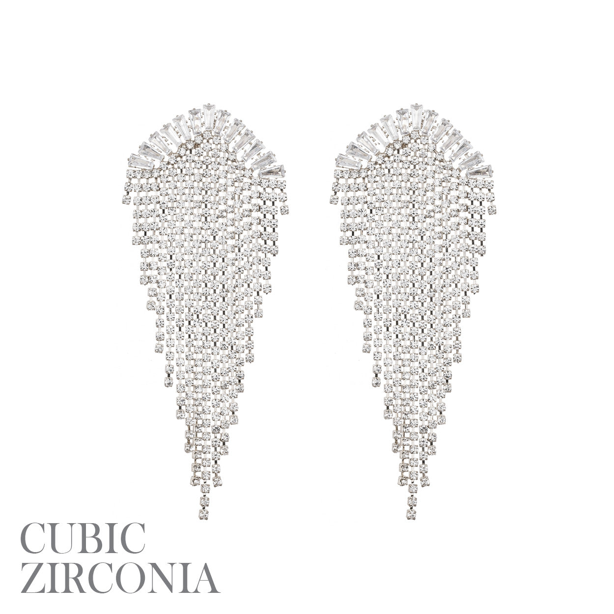 Baguette chandelier earrings