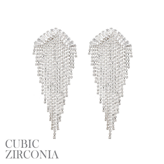Baguette chandelier earrings