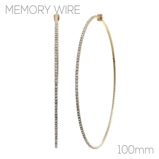 XL rhinestone hoop