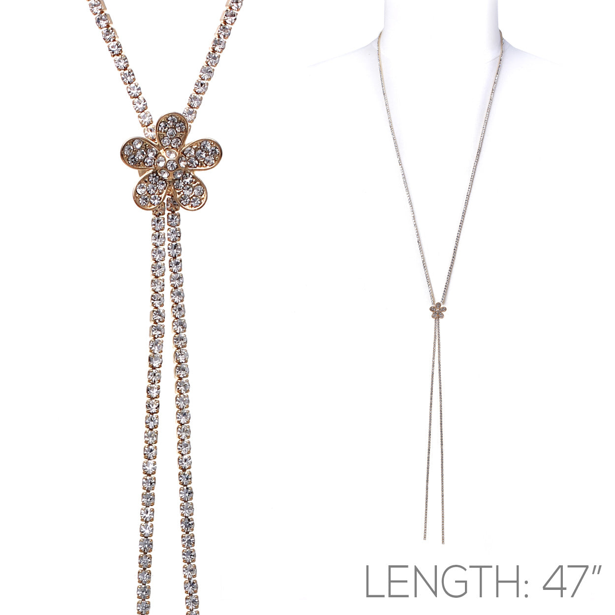 flower slider necklace