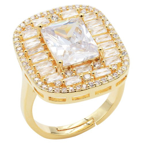 Pave pillow ring