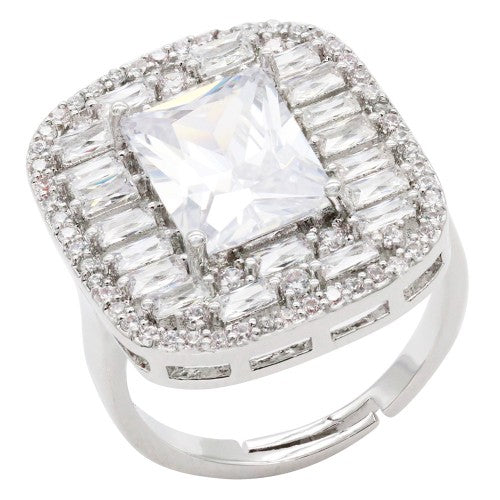 Pave pillow ring