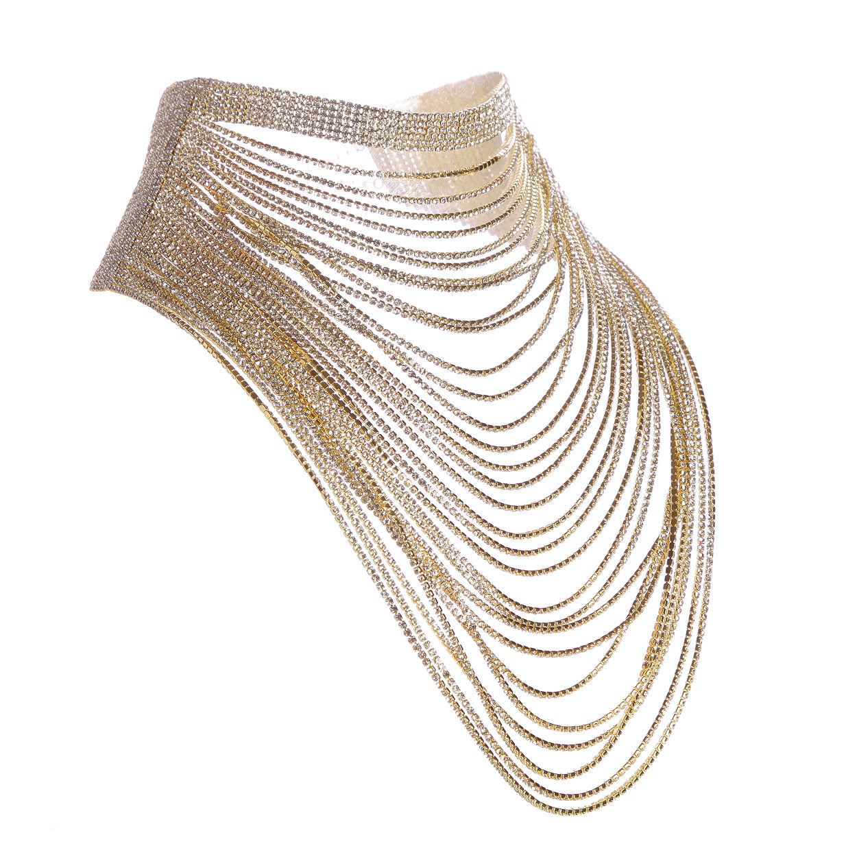 Multi layer choker rhinestone necklace - Monique Fashion Accessories