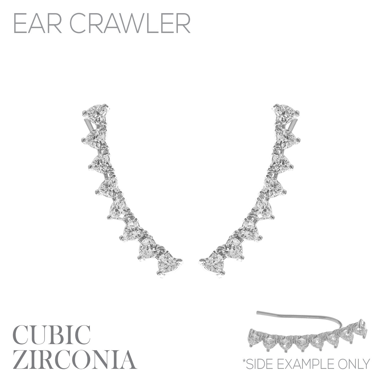 Rhinestone ear crawler - Monique Fashion Accessories