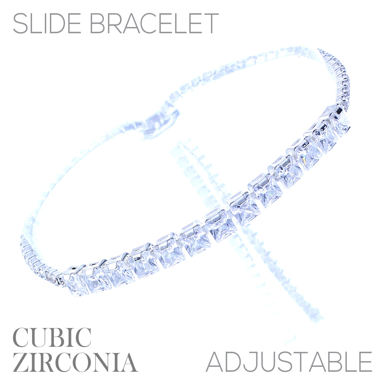 Slider rhinestone bracelet - Monique Fashion Accessories
