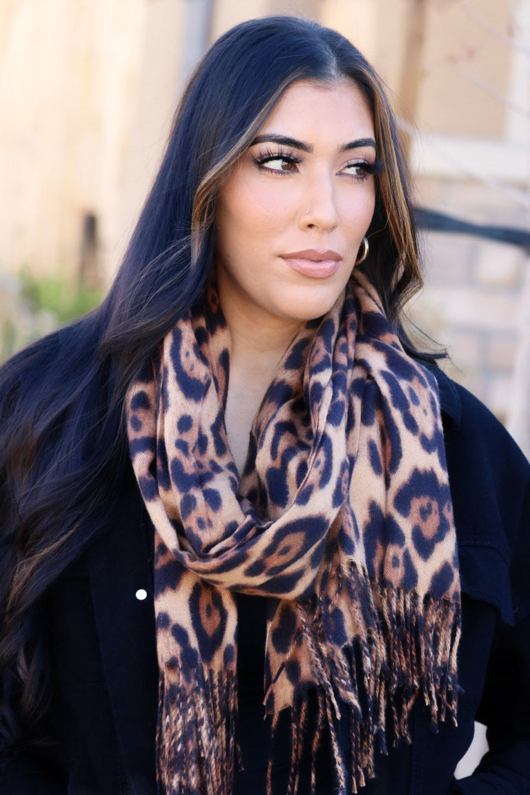 Leopard Shawl - Monique Fashion Accessories