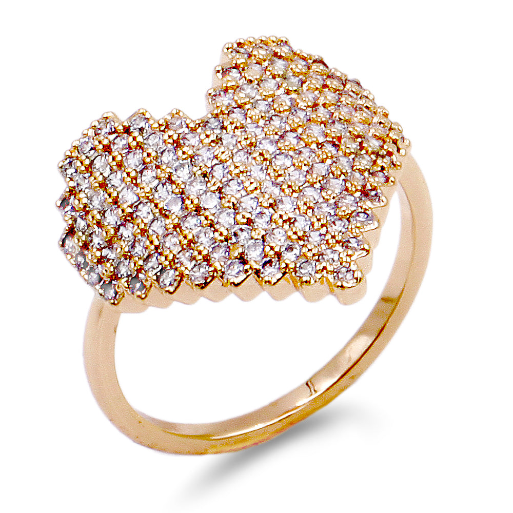 Pave heart ring - Monique Fashion Accessories