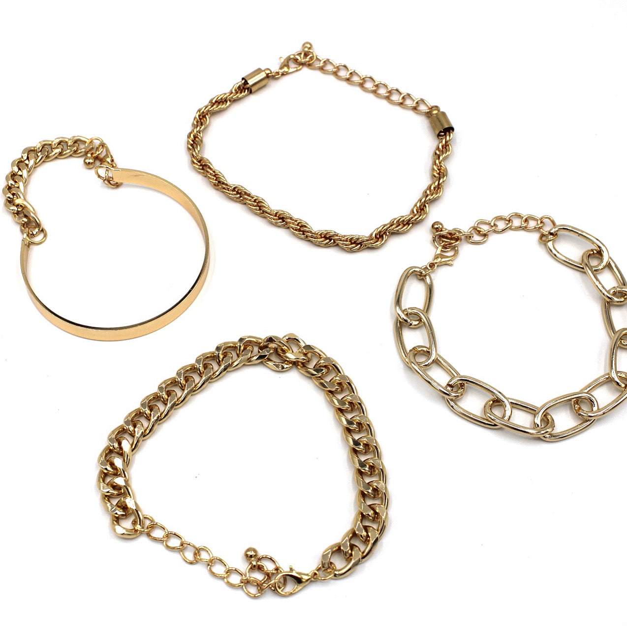 4 piece link bracelet set - Monique Fashion Accessories