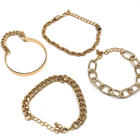 4 piece link bracelet set - Monique Fashion Accessories