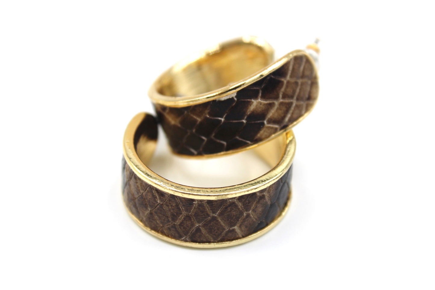 Snake print hoops - Monique Fashion Accessories