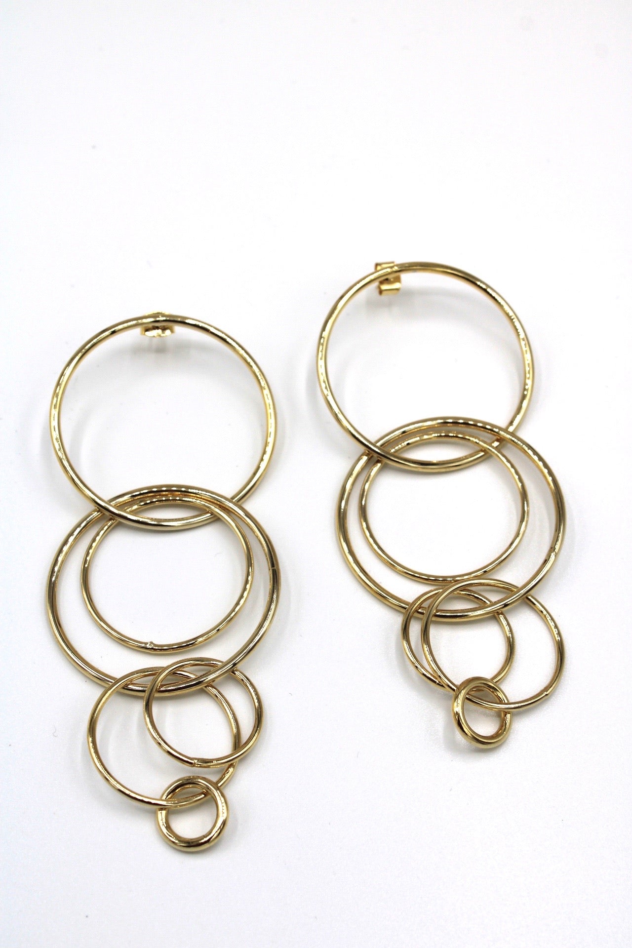 Geometric layered hoops - Monique Fashion Accessories