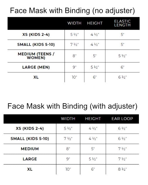 XL Face mask with adjustable loops - Monique Fashion Accessories