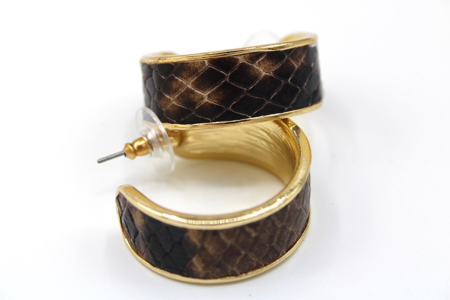 Snake print hoops - Monique Fashion Accessories