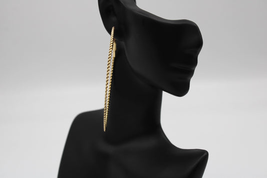 Textured gold hoop - Monique Fashion Accessories