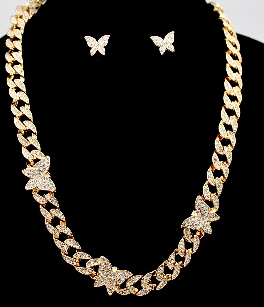 Braided butterfly link chain - Monique Fashion Accessories