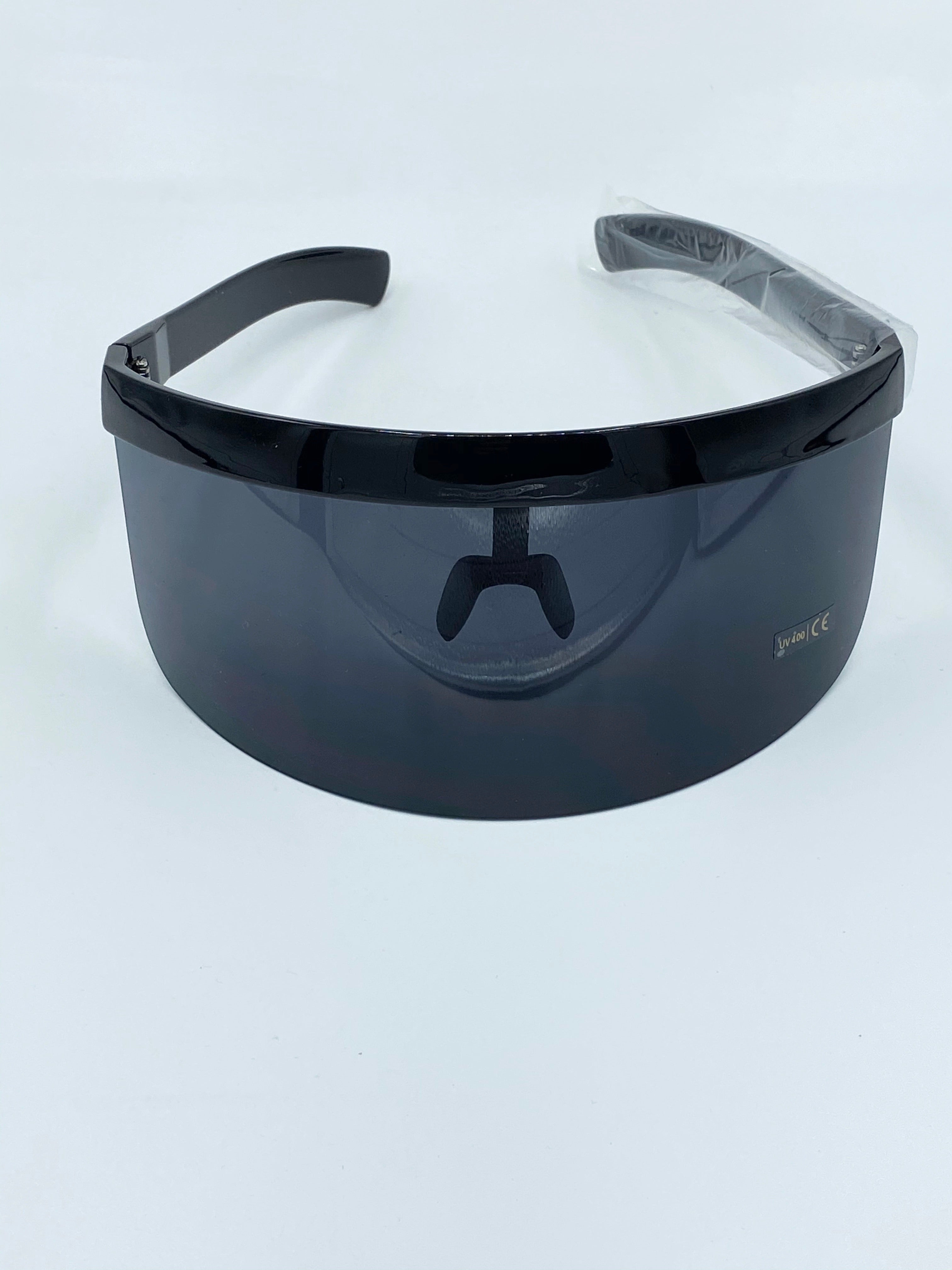 Futuristic oversize best sale shield visor sunglasses